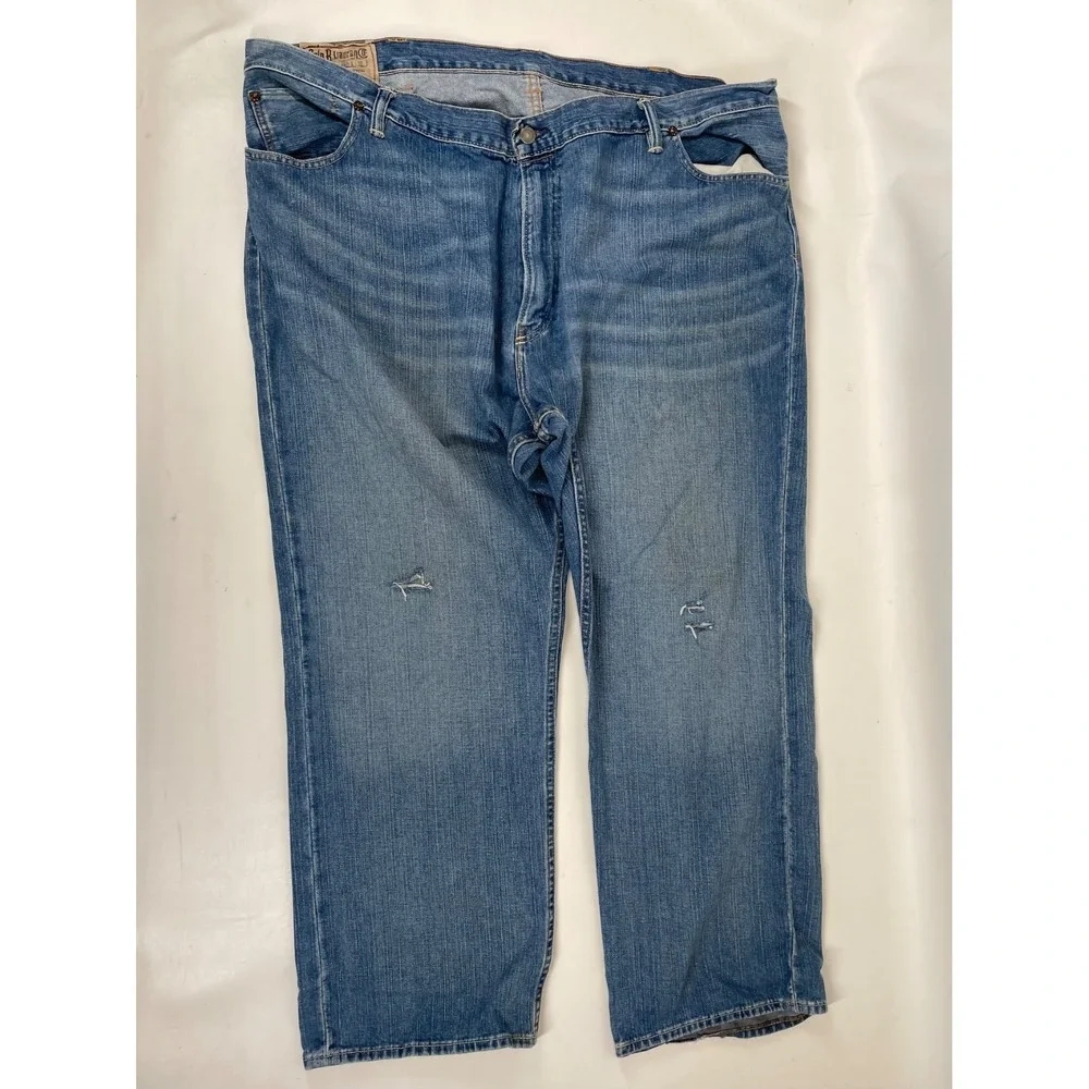 Polo Ralph Lauren Classic Fit 867 Straight Blue‎ Jeans 46B Xx30 Distressed